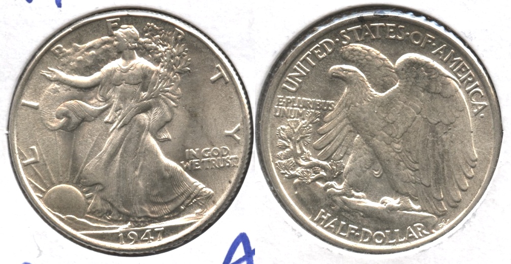 1947 Walking Liberty Half Dollar AU-53