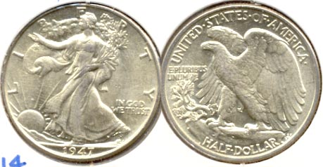 1947 Walking Liberty Half Dollar AU-55