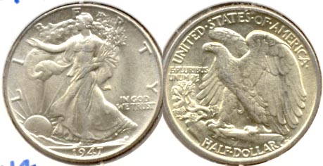 1947 Walking Liberty Half Dollar AU-55 b