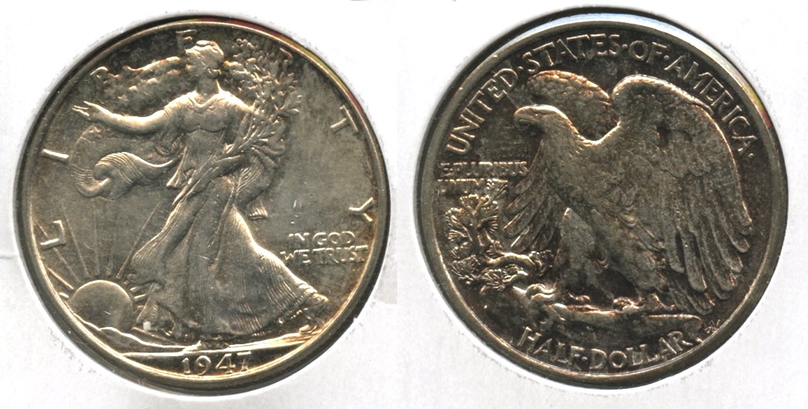 1947 Walking Liberty Half Dollar AU-55 #d