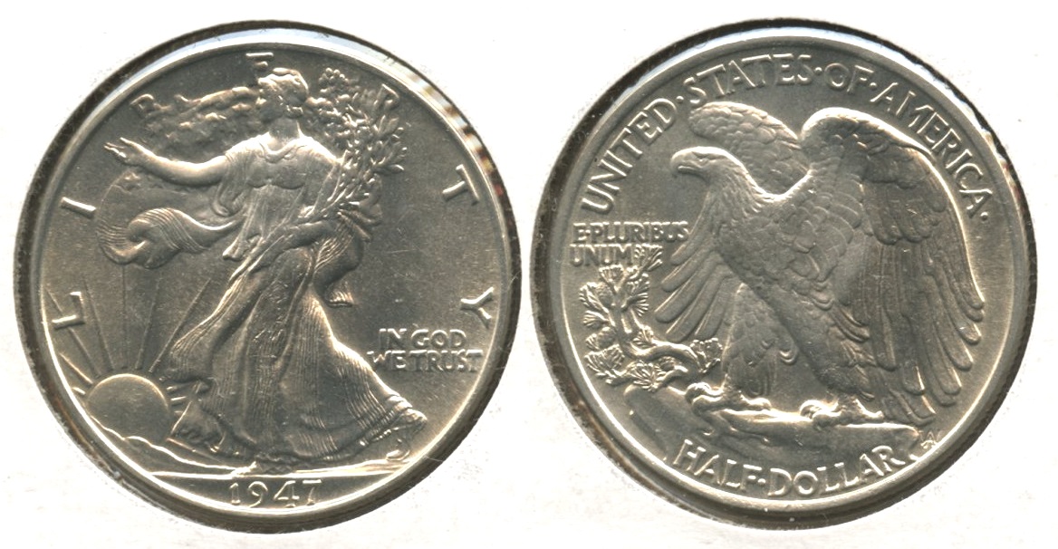 1947 Walking Liberty Half Dollar AU-55 #f