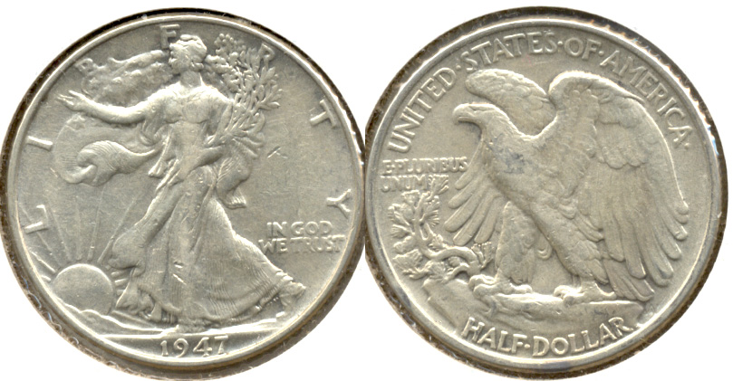 1947 Walking Liberty Half Dollar EF-45