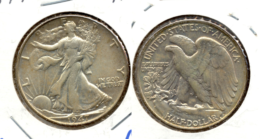 1947 Walking Liberty Half Dollar EF-45 b
