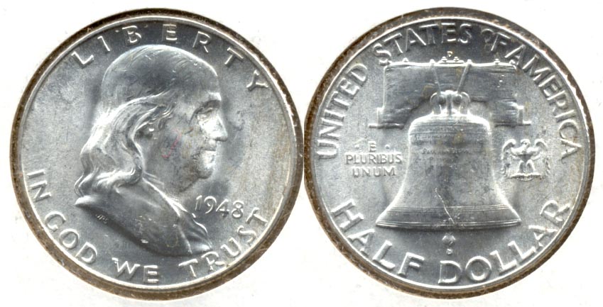 1948-D Franklin Half Dollar MS-60 b