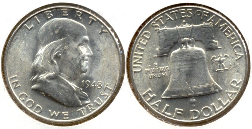 1948-D Franklin Half Dollar MS-60 e