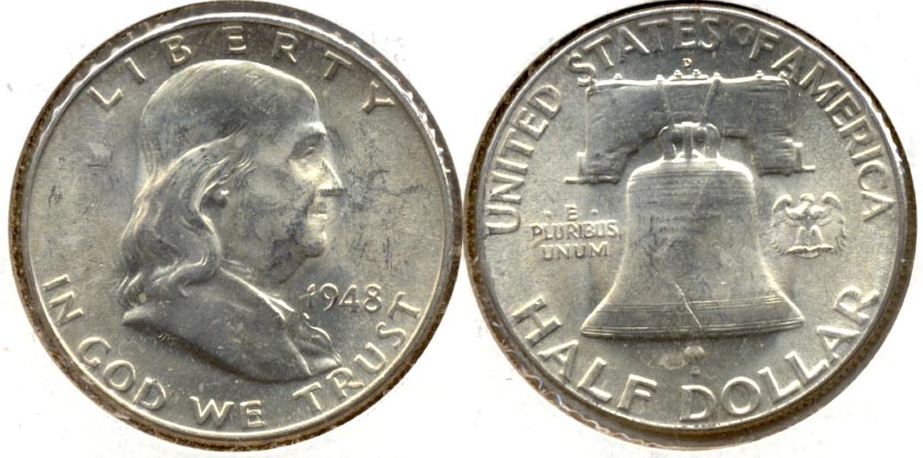 1948-D Franklin Half Dollar MS-60 g