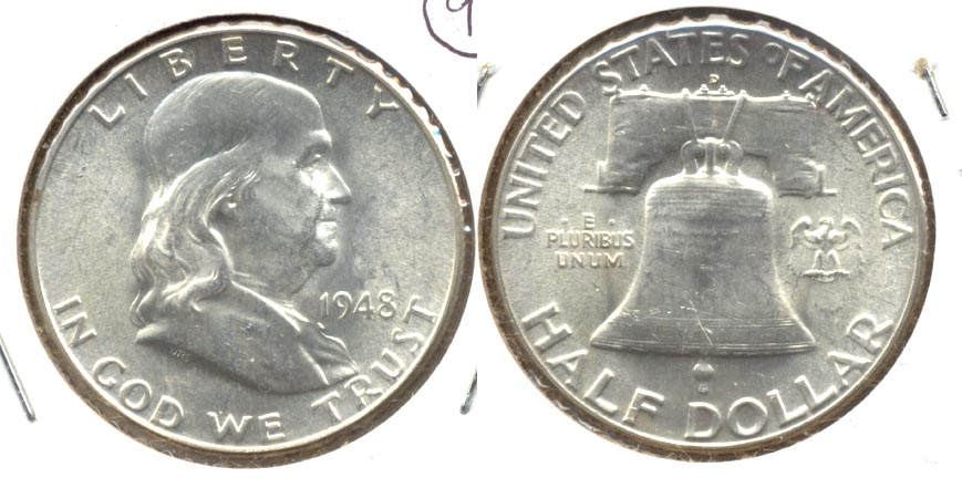 1948-D Franklin Half Dollar MS-60 n
