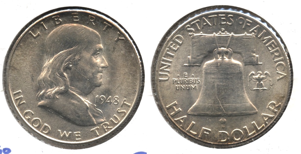 1948-D Franklin Half Dollar MS-60 #q