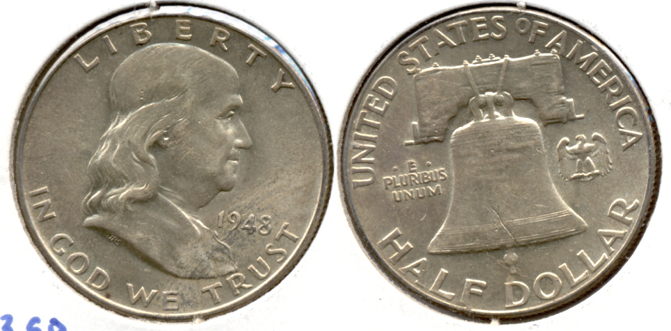 1948 Franklin Half Dollar AU-55 c
