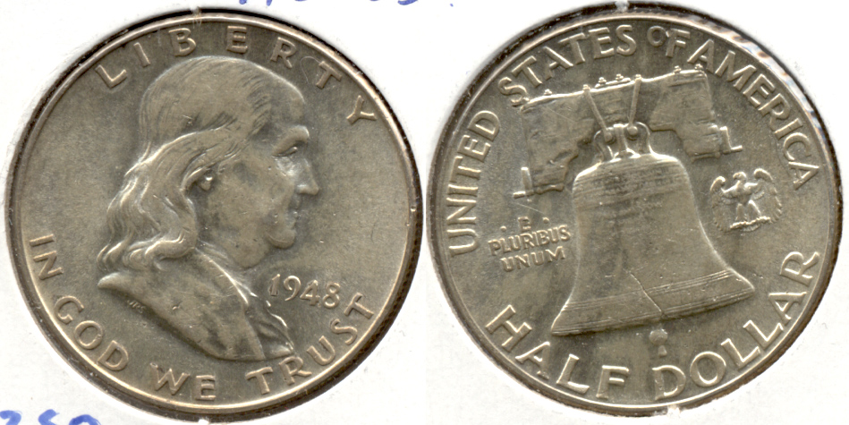 1948 Franklin Half Dollar AU-55 d
