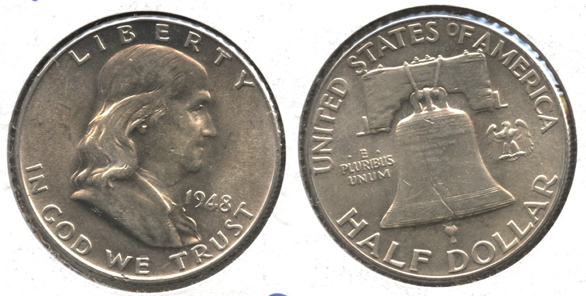 1948 Franklin Half Dollar MS-60 #f