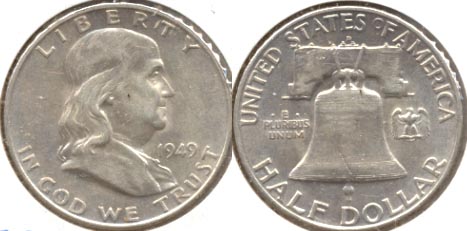 1949-D Franklin Half Dollar AU-50
