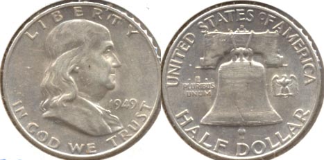 1949-D Franklin Half Dollar AU-50