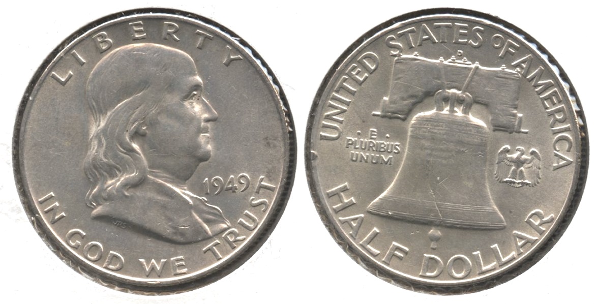 1949-D Franklin Half Dollar AU-50 #k