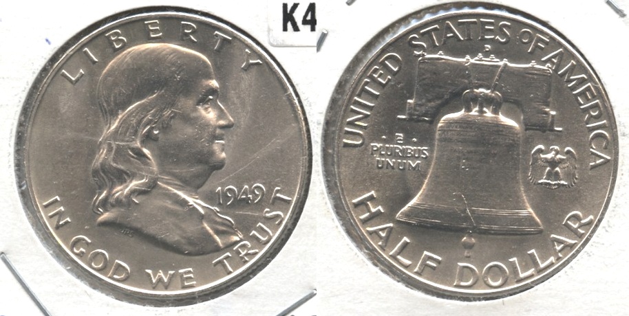 1949-D Franklin Half Dollar AU-55 b