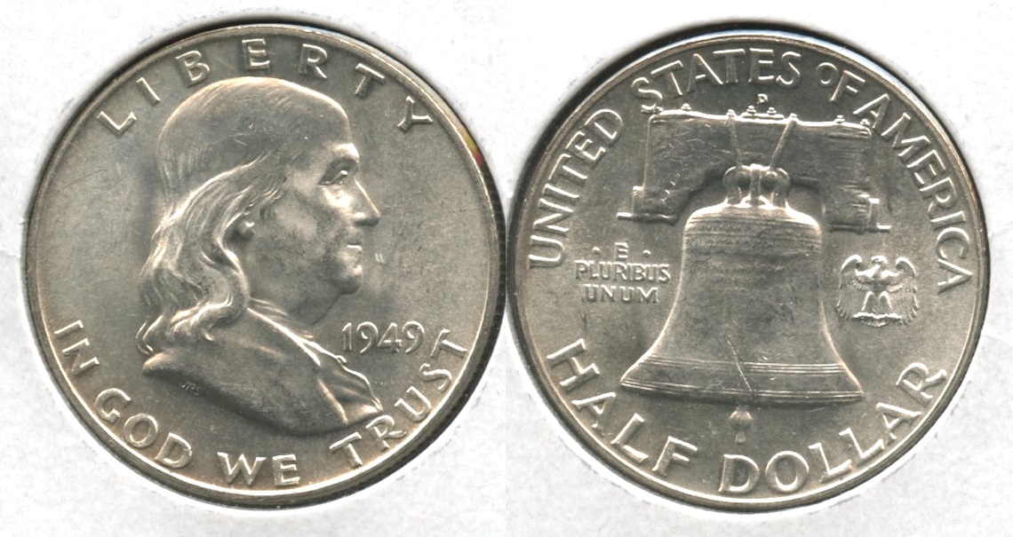 1949-D Franklin Half Dollar MS-60 #b