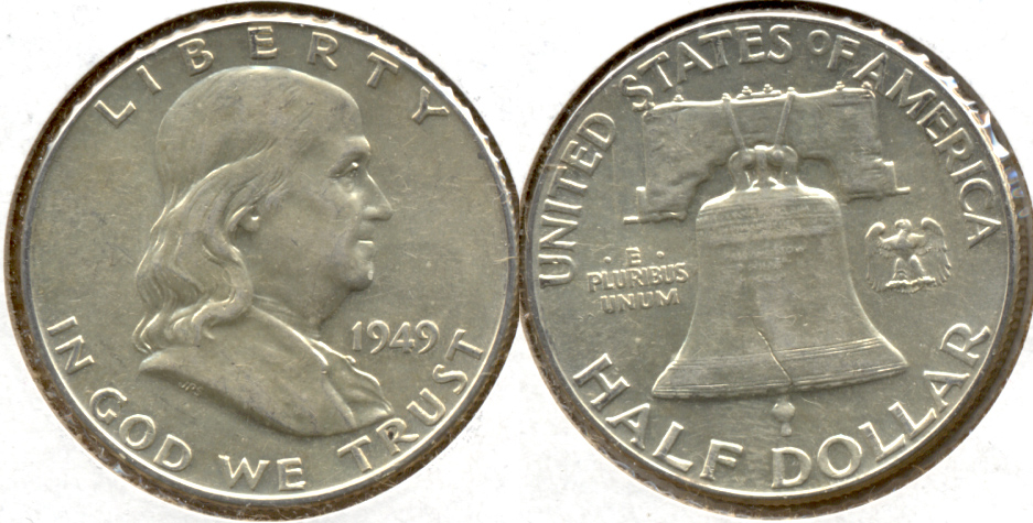 1949 Franklin Half Dollar AU-50 ab