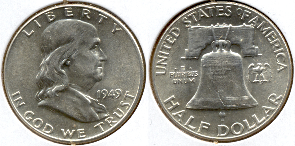 1949 Franklin Half Dollar AU-50 ad