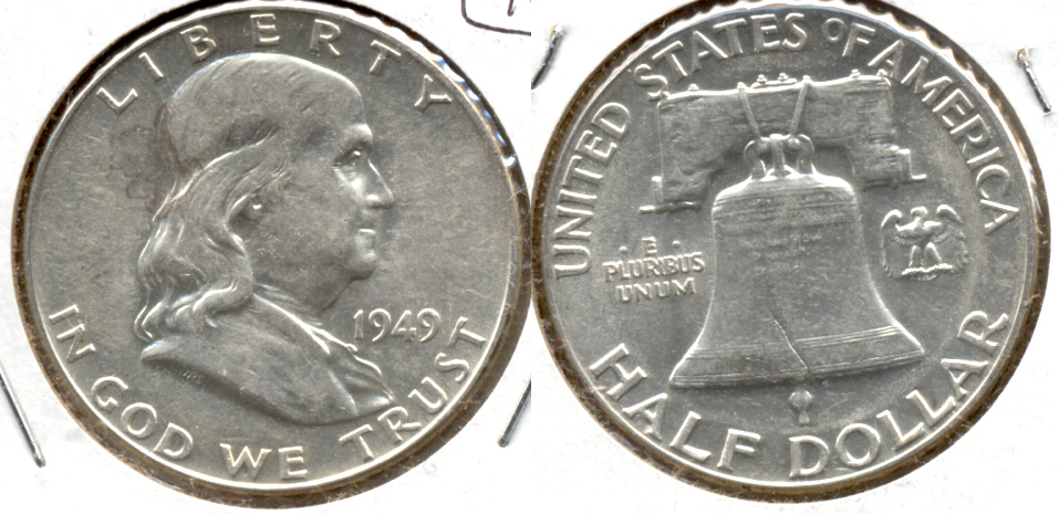 1949 Franklin Half Dollar AU-50 an