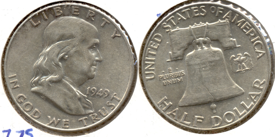 1949 Franklin Half Dollar AU-50 ao