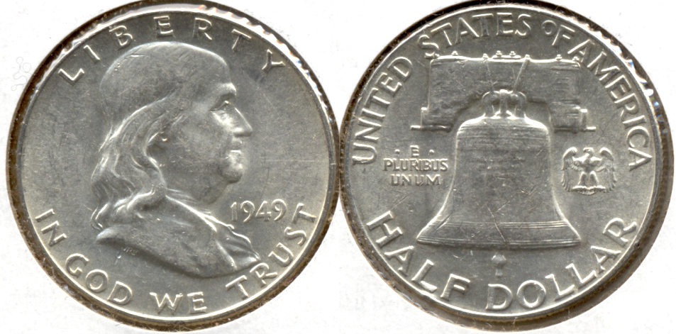 1949 Franklin Half Dollar AU-50 ap