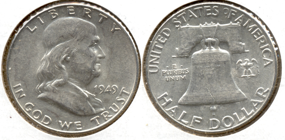 1949 Franklin Half Dollar AU-50 ar