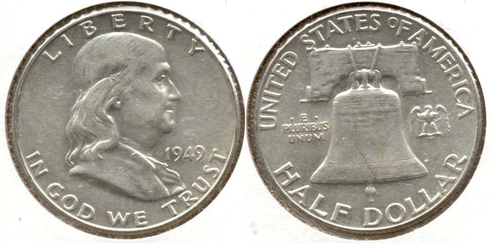 1949 Franklin Half Dollar AU-50 as