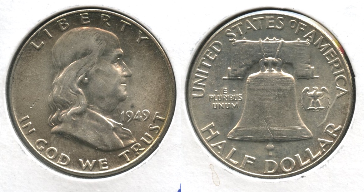 1949 Franklin Half Dollar AU-50 #bc