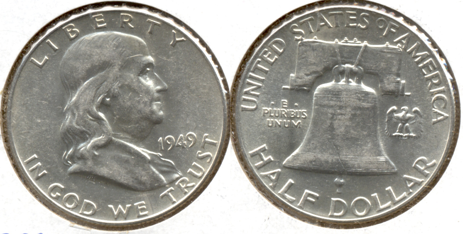 1949 Franklin Half Dollar AU-50 l