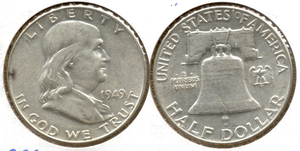 1949 Franklin Half Dollar AU-50 m
