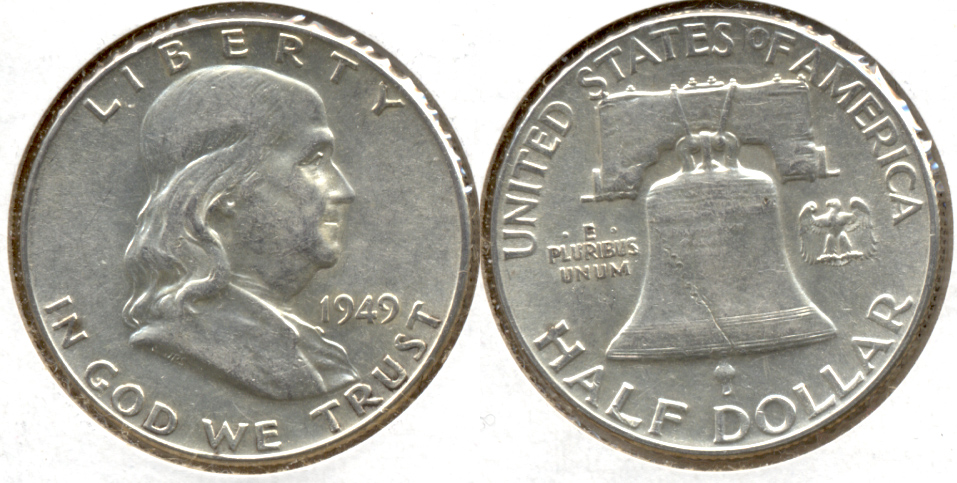 1949 Franklin Half Dollar AU-50 y