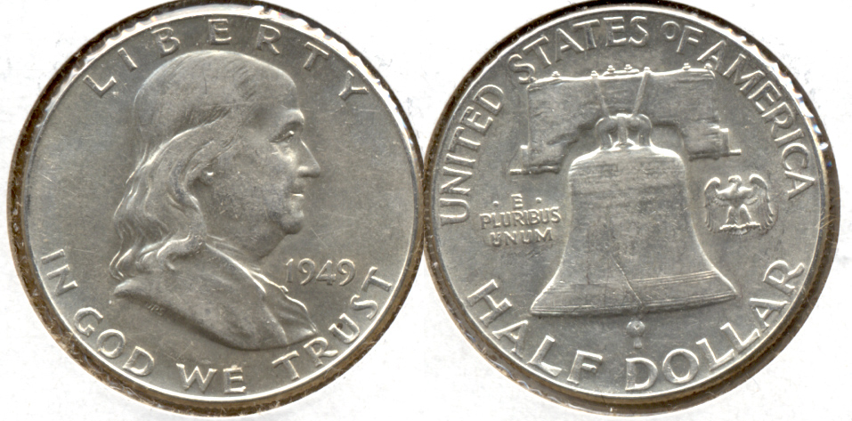 1949 Franklin Half Dollar AU-50 z