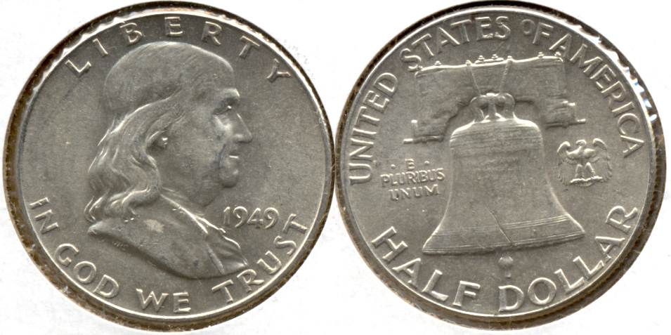1949 Franklin Half Dollar AU-55