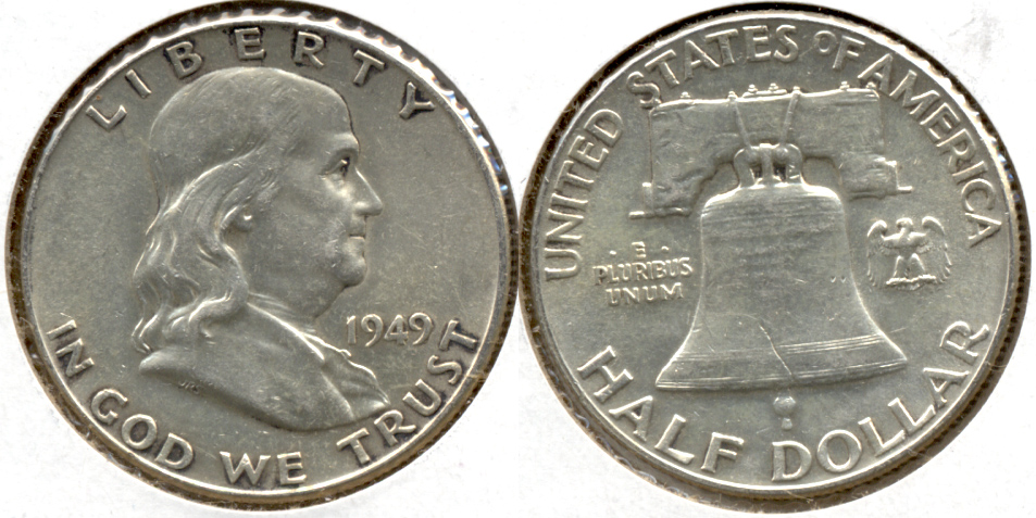 1949 Franklin Half Dollar AU-55 ae