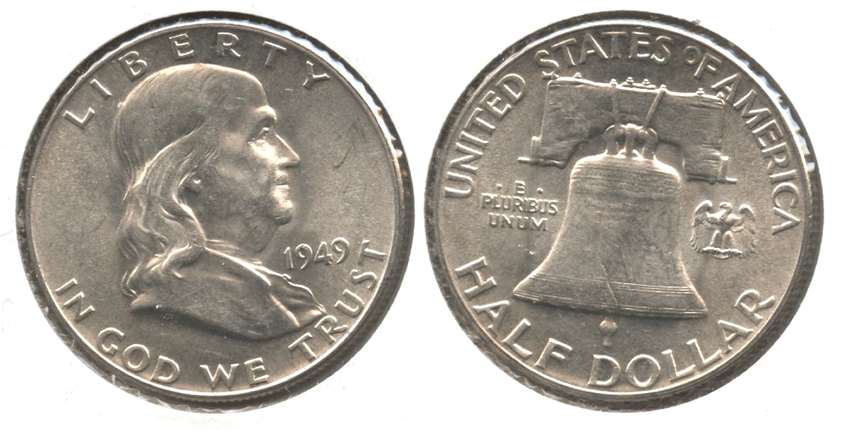 1949 Franklin Half Dollar AU-55 #ap