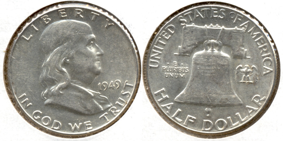 1949 Franklin Half Dollar AU-55 b