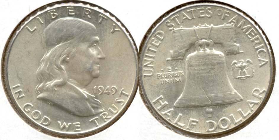 1949 Franklin Half Dollar AU-55 j