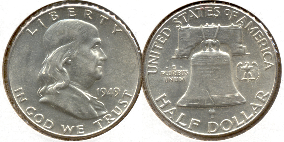 1949 Franklin Half Dollar AU-55 k