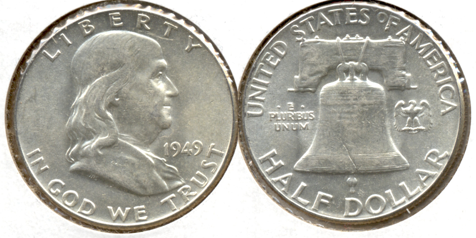 1949 Franklin Half Dollar AU-55 o