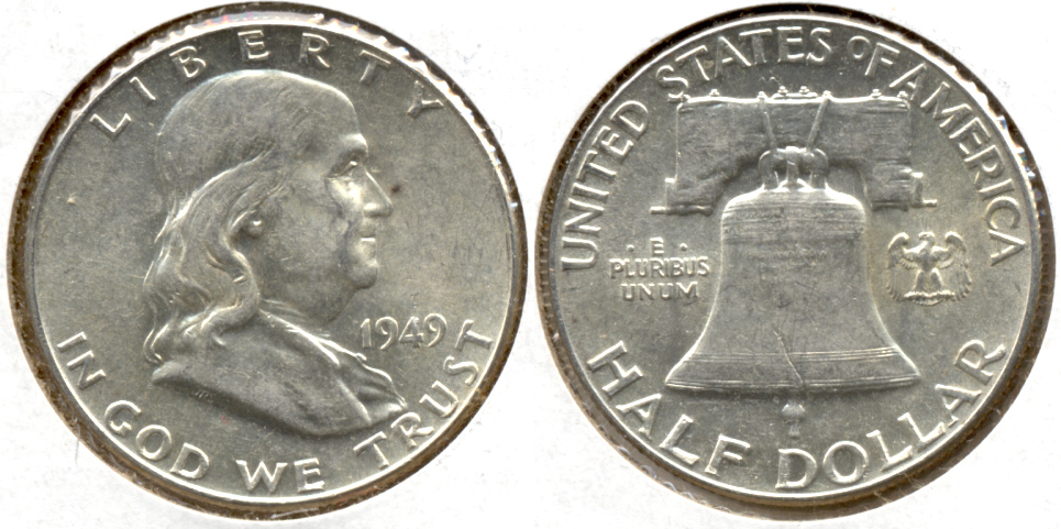 1949 Franklin Half Dollar AU-55 s