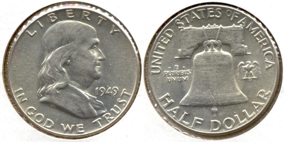 1949 Franklin Half Dollar AU-55 u