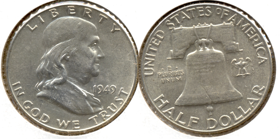 1949 Franklin Half Dollar AU-55 y