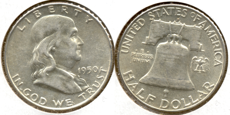 1950-D Franklin Half Dollar AU-50 aa