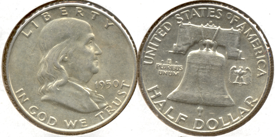 1950-D Franklin Half Dollar AU-50 ae