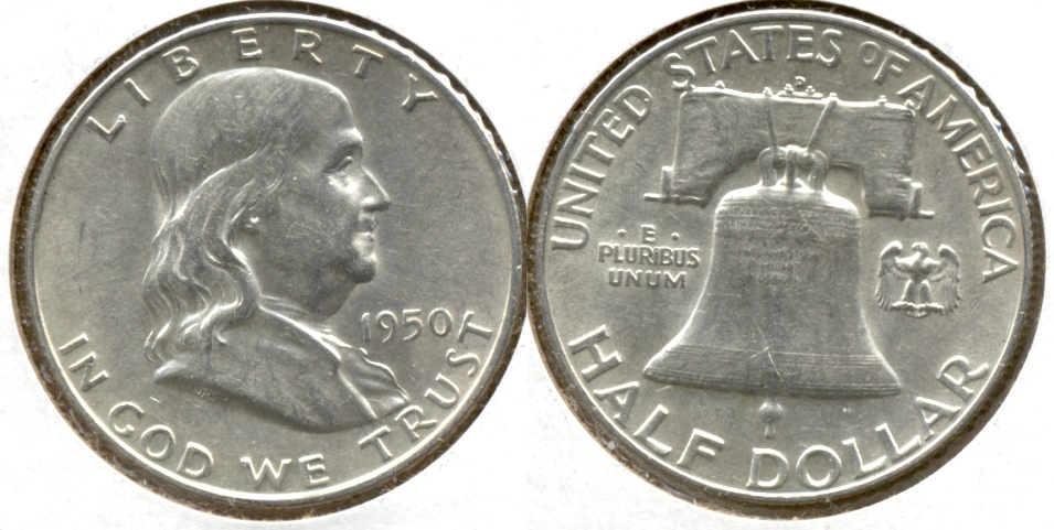 1950-D Franklin Half Dollar AU-50 ag