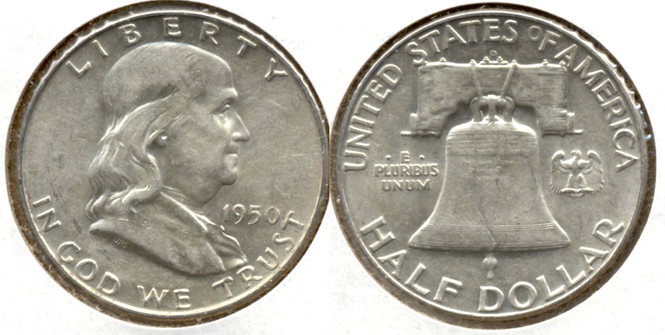 1950-D Franklin Half Dollar AU-50 b