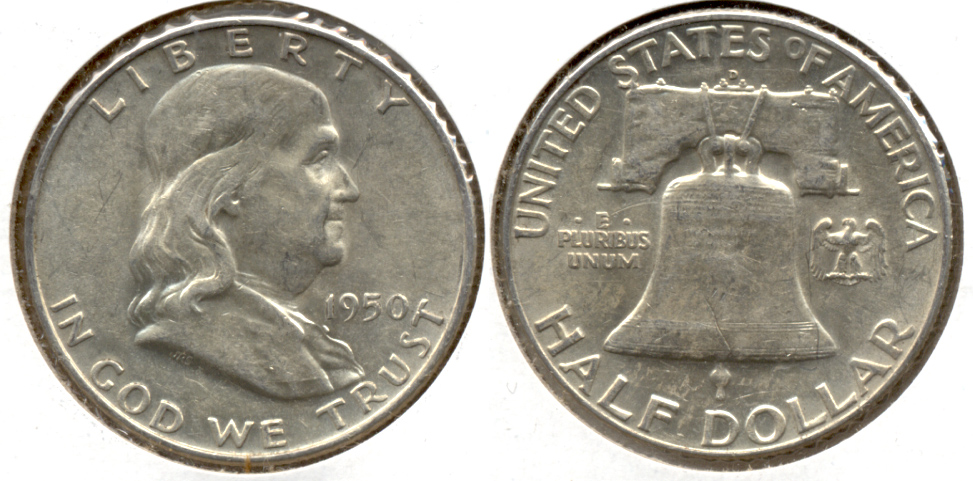 1950-D Franklin Half Dollar AU-50 e