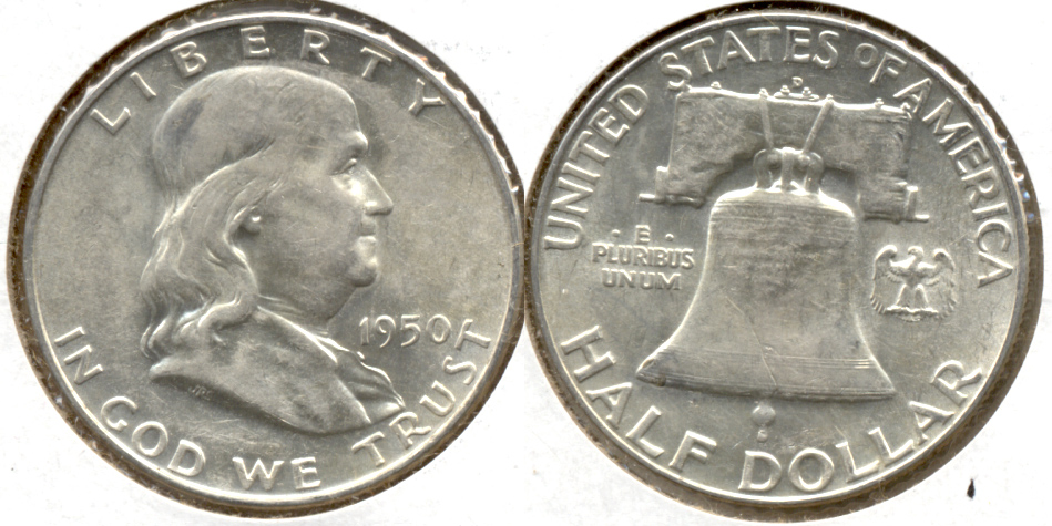 1950-D Franklin Half Dollar AU-50 l