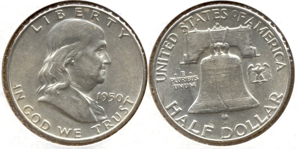 1950-D Franklin Half Dollar AU-50 q
