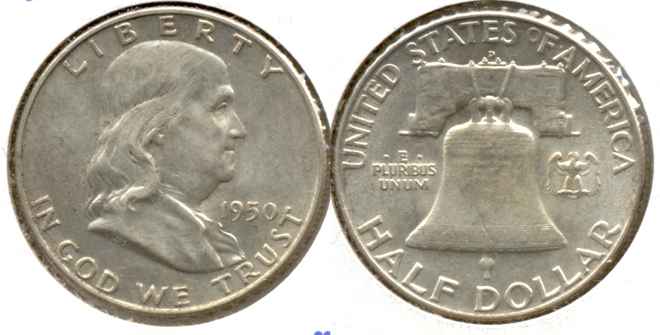 1950-D Franklin Half Dollar AU-50 s